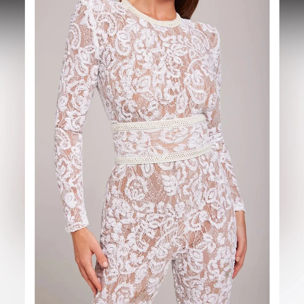 Nadine Merabi white jumpsuit - Picture 4 of 15